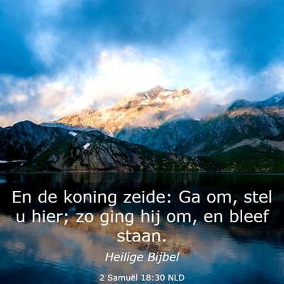 Picture 03 - 2 Samuël 18:30 NLD - En de koning zeide: Ga om, stel u hier; zo ging - Bible Verse Picture