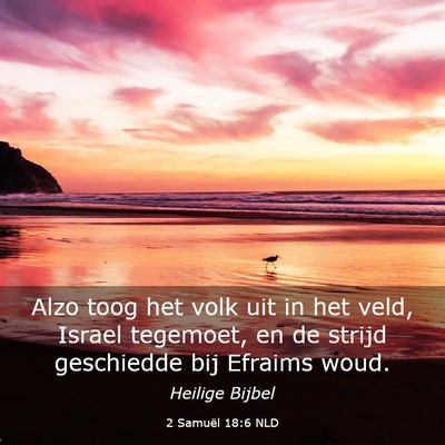 Picture 03 - 2 Samuël 18:6 NLD - Alzo toog het volk uit in het veld, Israel - Bible Verse Picture