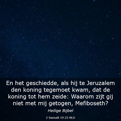 Picture 03 - 2 Samuël 19:25 NLD - En het geschiedde, als hij te Jeruzalem den - Bible Verse Picture