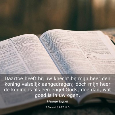 Picture 03 - 2 Samuël 19:27 NLD - Daartoe heeft hij uw knecht bij mijn heer den - Bible Verse Picture