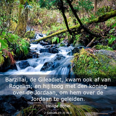 Picture 03 - 2 Samuël 19:31 NLD - Barzillai, de Gileadiet, kwam ook af van Rogelim; - Bible Verse Picture