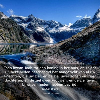Picture 03 - 2 Samuël 19:5 NLD - Toen kwam Joab tot den koning in het huis, en - Bible Verse Picture