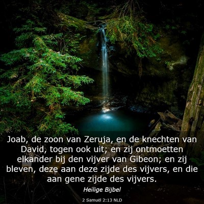 Picture 03 - 2 Samuël 2:13 NLD - Joab, de zoon van Zeruja, en de knechten van - Bible Verse Picture