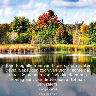 Picture 03 - 2 Samuël 20:2 NLD - Toen toog alle man van Israel op van achter - Bible Verse Picture