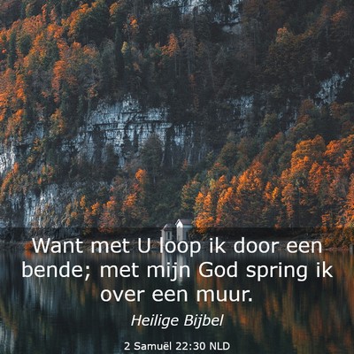 Picture 03 - 2 Samuël 22:30 NLD - Want met U loop ik door een bende; met mijn God - Bible Verse Picture