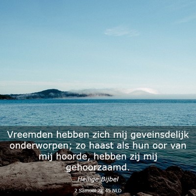 Picture 03 - 2 Samuël 22:45 NLD - Vreemden hebben zich mij geveinsdelijk - Bible Verse Picture