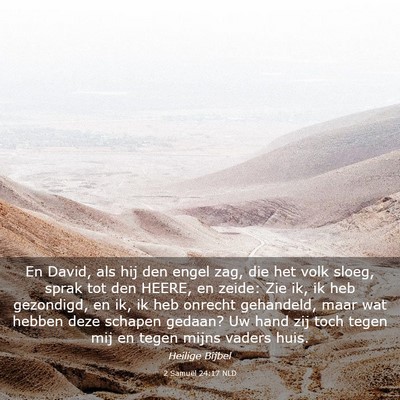 Picture 03 - 2 Samuël 24:17 NLD - En David, als hij den engel zag, die het volk - Bible Verse Picture