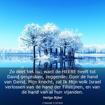 Picture 03 - 2 Samuël 3:18 NLD - Zo doet het nu; want de HEERE heeft tot David - Bible Verse Picture