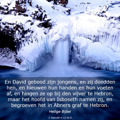 Picture 03 - 2 Samuël 4:12 NLD - En David gebood zijn jongens, en zij doodden hen, - Bible Verse Picture