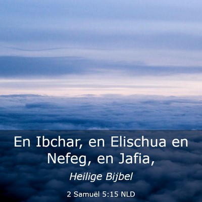 Picture 03 - 2 Samuël 5:15 NLD - En Ibchar, en Elischua en Nefeg, en - Bible Verse Picture