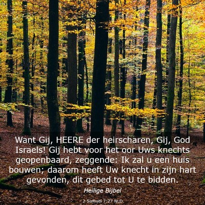Picture 03 - 2 Samuël 7:27 NLD - Want Gij, HEERE der heirscharen, Gij, God - Bible Verse Picture