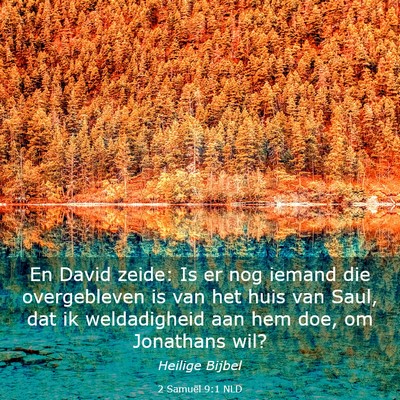 Picture 03 - 2 Samuël 9:1 NLD - En David zeide: Is er nog iemand die overgebleven - Bible Verse Picture