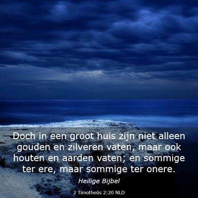 Picture 03 - 2 Timotheüs 2:20 NLD - Doch in een groot huis zijn niet alleen gouden en - Bible Verse Picture