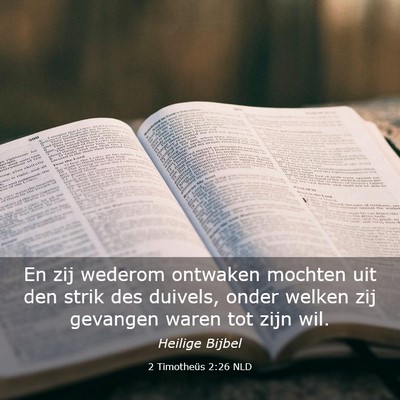 Picture 03 - 2 Timotheüs 2:26 NLD - En zij wederom ontwaken mochten uit den strik des - Bible Verse Picture
