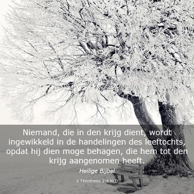 Picture 03 - 2 Timotheüs 2:4 NLD - Niemand, die in den krijg dient, wordt - Bible Verse Picture