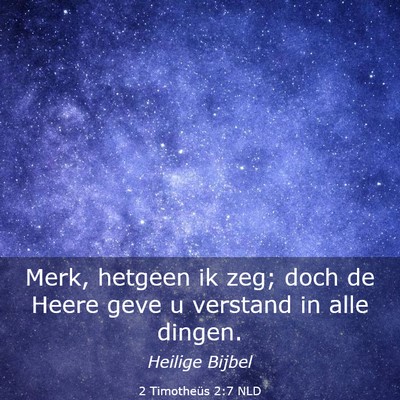 Picture 03 - 2 Timotheüs 2:7 NLD - Merk, hetgeen ik zeg; doch de Heere geve u - Bible Verse Picture