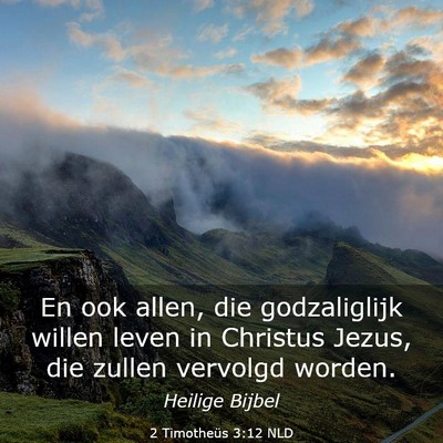 Picture 03 - 2 Timotheüs 3:12 NLD - En ook allen, die godzaliglijk willen leven in - Bible Verse Picture