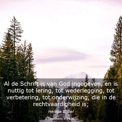 Picture 03 - 2 Timotheüs 3:16 NLD - Al de Schrift is van God ingegeven, en is nuttig - Bible Verse Picture