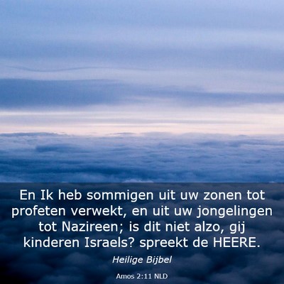 Picture 03 - Amos 2:11 NLD - En Ik heb sommigen uit uw zonen tot profeten - Bible Verse Picture