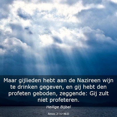 Picture 03 - Amos 2:12 NLD - Maar gijlieden hebt aan de Nazireen wijn te - Bible Verse Picture