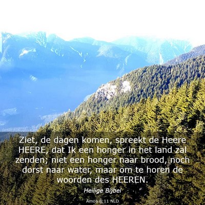 Picture 03 - Amos 8:11 NLD - Ziet, de dagen komen, spreekt de Heere HEERE, dat - Bible Verse Picture