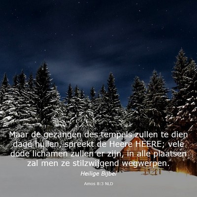 Picture 03 - Amos 8:3 NLD - Maar de gezangen des tempels zullen te dien dage - Bible Verse Picture