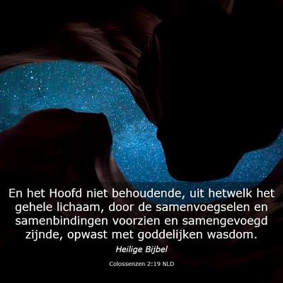 Picture 03 - Colossenzen 2:19 NLD - En het Hoofd niet behoudende, uit hetwelk het - Bible Verse Picture