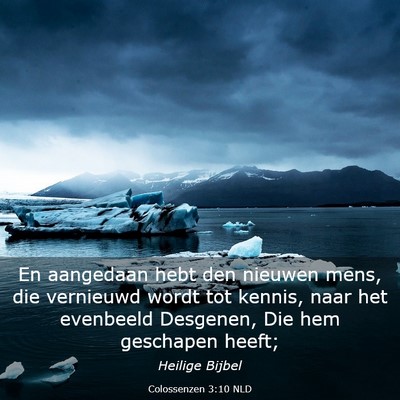 Picture 03 - Colossenzen 3:10 NLD - En aangedaan hebt den nieuwen mens, die vernieuwd - Bible Verse Picture
