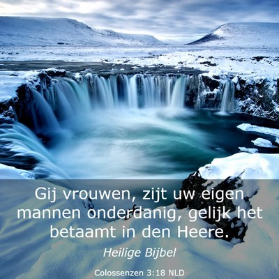 Picture 03 - Colossenzen 3:18 NLD - Gij vrouwen, zijt uw eigen mannen onderdanig, - Bible Verse Picture