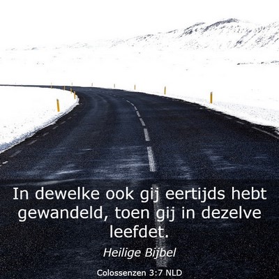 Picture 03 - Colossenzen 3:7 NLD - In dewelke ook gij eertijds hebt gewandeld, toen - Bible Verse Picture