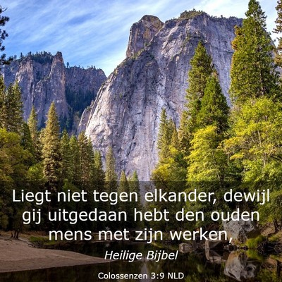 Picture 03 - Colossenzen 3:9 NLD - Liegt niet tegen elkander, dewijl gij uitgedaan - Bible Verse Picture