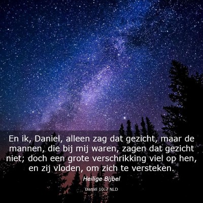 Picture 03 - Daniël 10:7 NLD - En ik, Daniel, alleen zag dat gezicht, maar de - Bible Verse Picture
