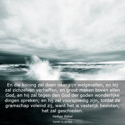 Picture 03 - Daniël 11:36 NLD - En die koning zal doen naar zijn welgevallen, en - Bible Verse Picture