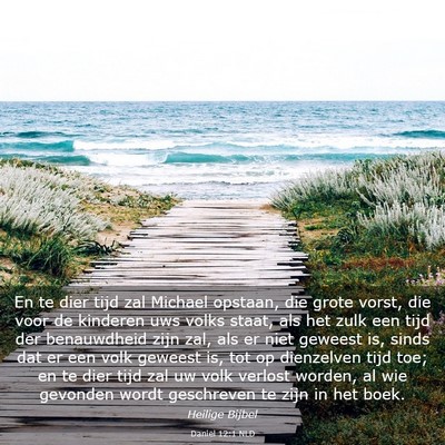 Picture 03 - Daniël 12:1 NLD - En te dier tijd zal Michael opstaan, die grote - Bible Verse Picture