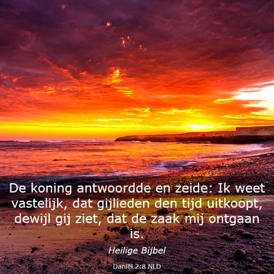 Picture 03 - Daniël 2:8 NLD - De koning antwoordde en zeide: Ik weet vastelijk, - Bible Verse Picture