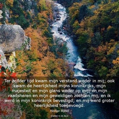 Picture 03 - Daniël 4:36 NLD - Ter zelfder tijd kwam mijn verstand weder in mij; - Bible Verse Picture