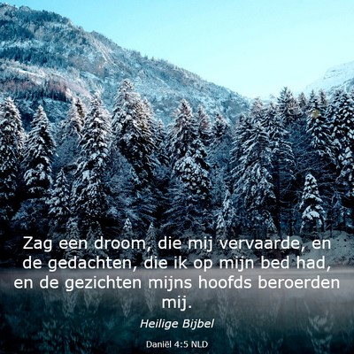 Picture 03 - Daniël 4:5 NLD - Zag een droom, die mij vervaarde, en de - Bible Verse Picture
