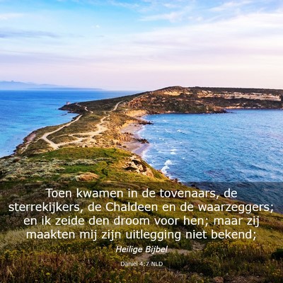 Picture 03 - Daniël 4:7 NLD - Toen kwamen in de tovenaars, de sterrekijkers, de - Bible Verse Picture
