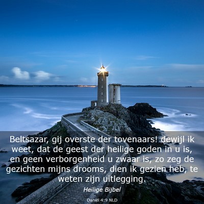 Picture 03 - Daniël 4:9 NLD - Beltsazar, gij overste der tovenaars! dewijl ik - Bible Verse Picture