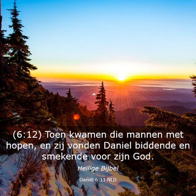 Picture 03 - Daniël 6:11 NLD - (6:12) Toen kwamen die mannen met hopen, en zij - Bible Verse Picture