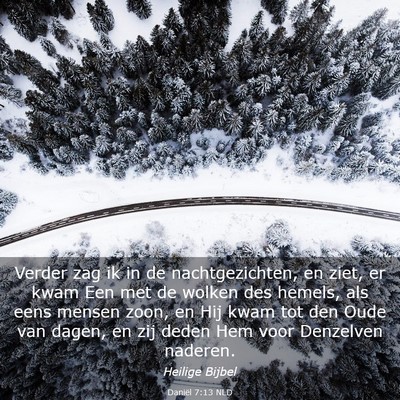 Picture 03 - Daniël 7:13 NLD - Verder zag ik in de nachtgezichten, en ziet, er - Bible Verse Picture