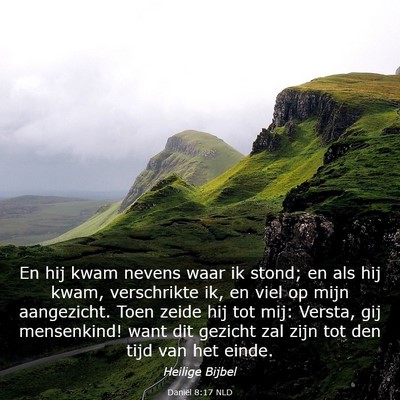 Picture 03 - Daniël 8:17 NLD - En hij kwam nevens waar ik stond; en als hij - Bible Verse Picture