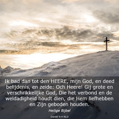 Picture 03 - Daniël 9:4 NLD - Ik bad dan tot den HEERE, mijn God, en deed - Bible Verse Picture