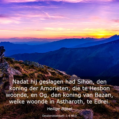 Picture 03 - Deuteronomium 1:4 NLD - Nadat hij geslagen had Sihon, den koning der - Bible Verse Picture