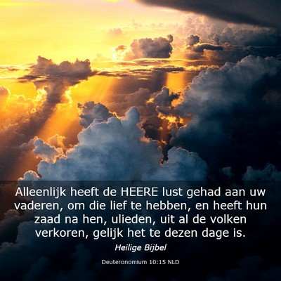 Picture 03 - Deuteronomium 10:15 NLD - Alleenlijk heeft de HEERE lust gehad aan uw - Bible Verse Picture