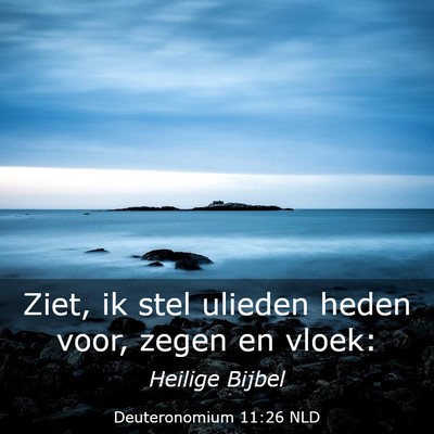 Picture 03 - Deuteronomium 11:26 NLD - Ziet, ik stel ulieden heden voor, zegen en - Bible Verse Picture