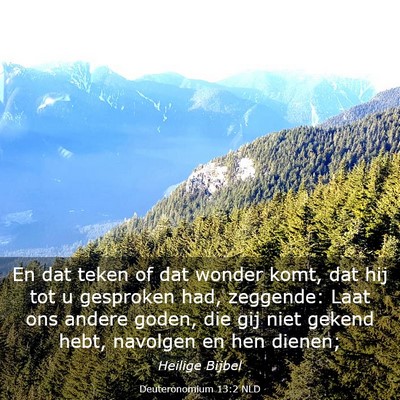 Picture 03 - Deuteronomium 13:2 NLD - En dat teken of dat wonder komt, dat hij tot u - Bible Verse Picture