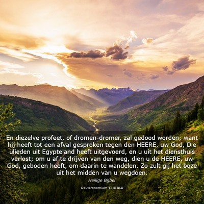 Picture 03 - Deuteronomium 13:5 NLD - En diezelve profeet, of dromen-dromer, zal gedood - Bible Verse Picture