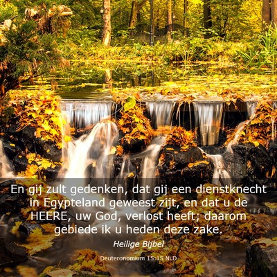 Picture 03 - Deuteronomium 15:15 NLD - En gij zult gedenken, dat gij een dienstknecht in - Bible Verse Picture