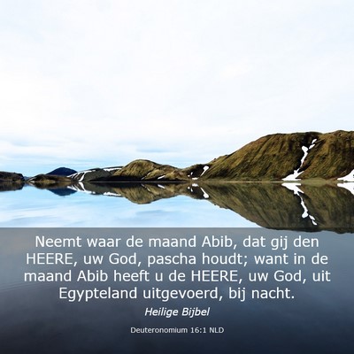 Picture 03 - Deuteronomium 16:1 NLD - Neemt waar de maand Abib, dat gij den HEERE, uw - Bible Verse Picture